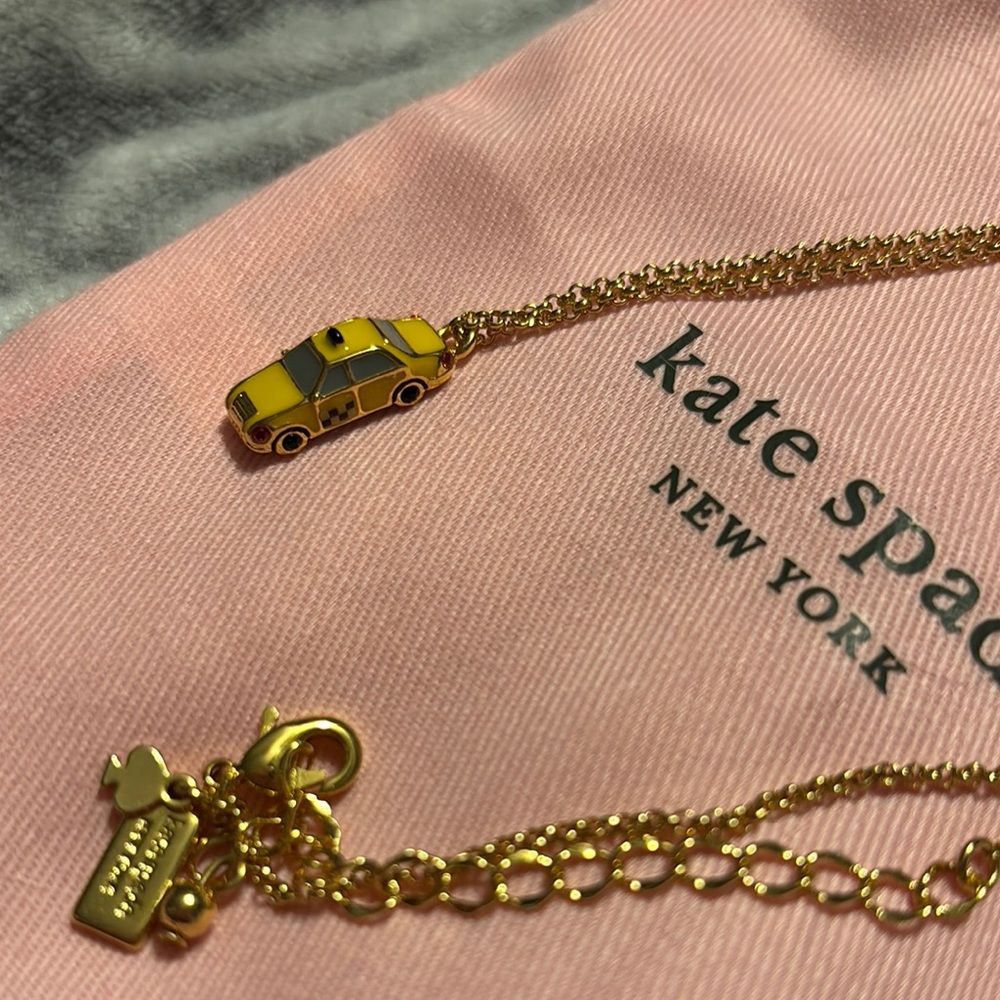 Kate Spade Yellow and Gold Taxi Necklace